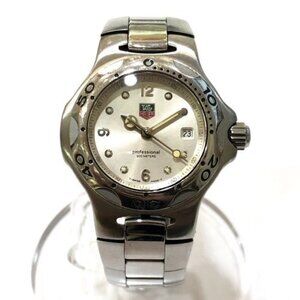 TAG HEUER WL1314 Women's watch Kylium Quartz Date Watch Wristwatch SS Silver